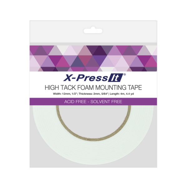 X-Press It High Tack Foam Mounting Tape 12mm x 4m