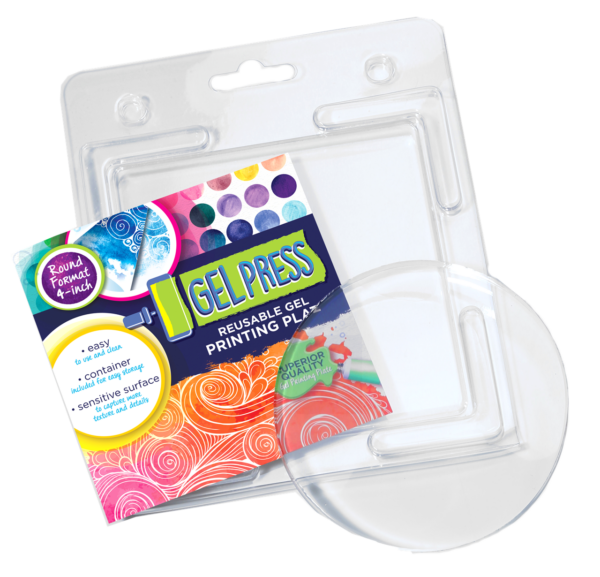 Gel Press Printing Plate 101mm round/ 6” - Image 2