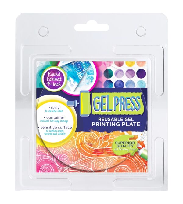 Gel Press Printing Plate 101mm round/ 6”