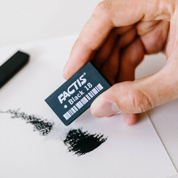 Generals Factis Black Charcoal Eraser Pk 2