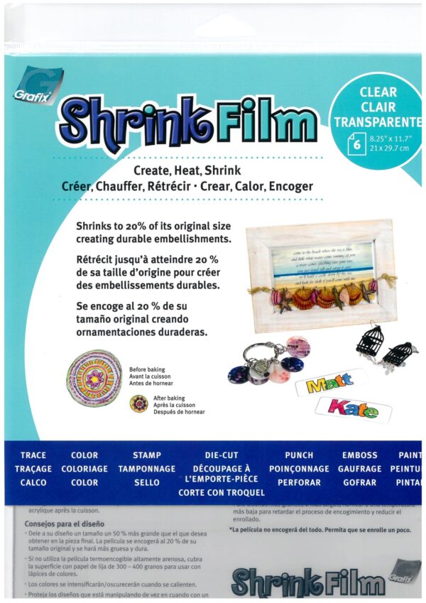 Grafix Shrink Film A4 Clear