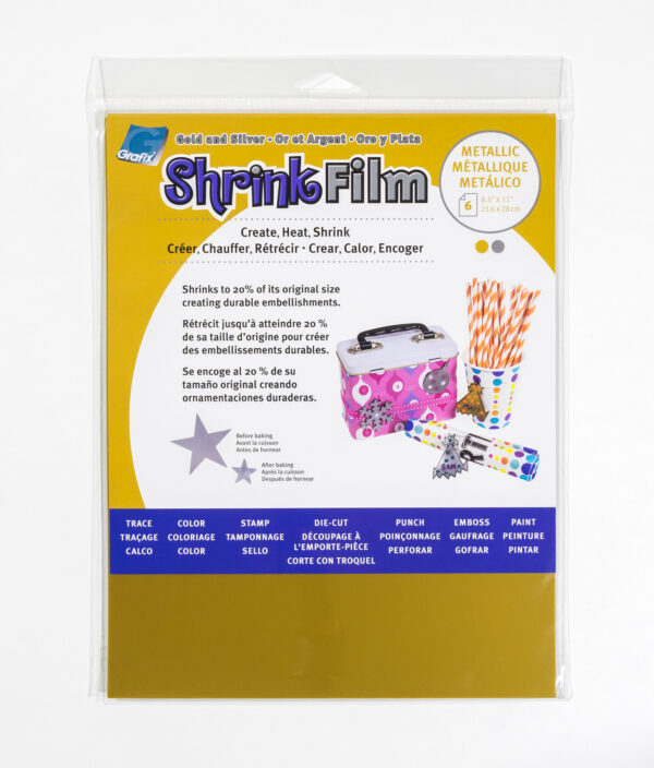 Grafix Shrink Film A4 Gold & Silver