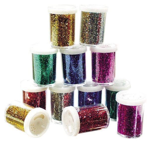 Glitter Shaker Set of 12 Assorted Colours