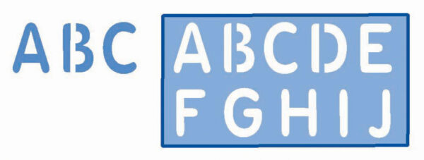 Helix 50mm Lettering Stencil Set