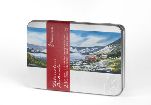 Hahnemühle Rough Pressed Watercolour Postcards Tin of 30 Sheets