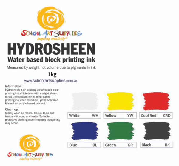 School Art Supplies Hydrosheen Printing Ink 1kg - Green - Image 3