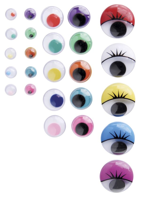 Stackable Googly Eyes Assorted Coloured and Sizes 450 Pieces - Image 2