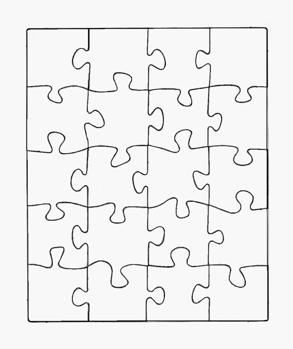 Jigsaw Blanks 16 x 22cm Single Puzzle with 20 pieces