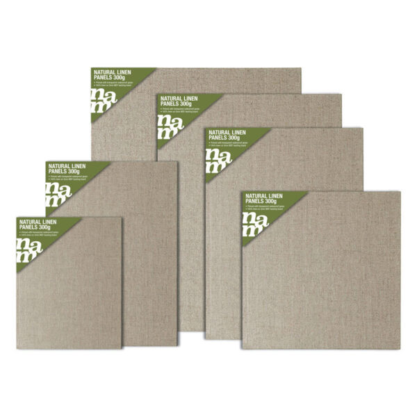 French Linen Canvas Panel Board 30 x 30 cm (12 X 12")