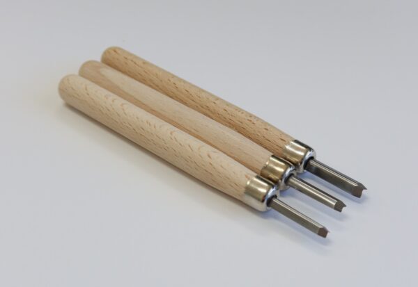 Japanese Steel Lino & Wood Carving Tools Set of 3 - Image 2