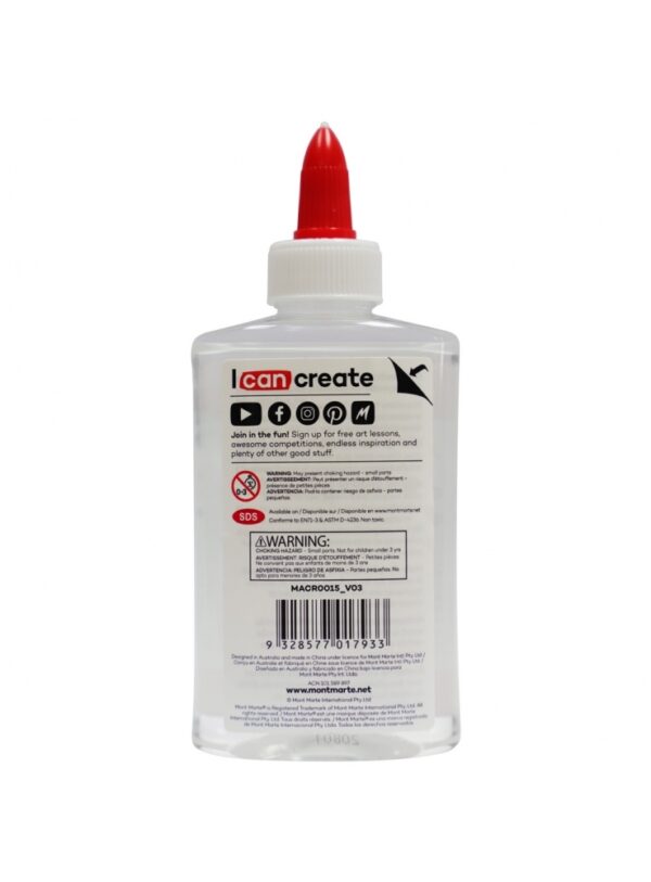 Mont Marte Washable Clear School Glue 147ml - Image 2