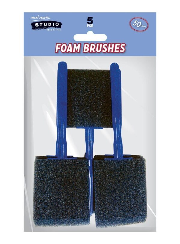 Mont Marte Foam Hobby Brush 50mm 5pce