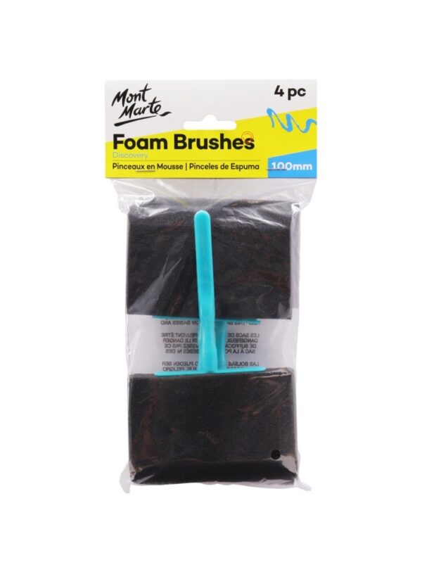 Mont Marte Foam Hobby Brush 100mm 4pce