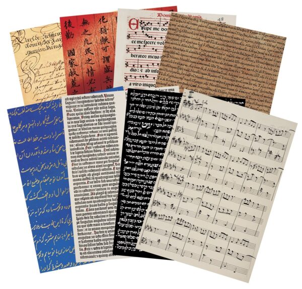 Pattern Paper Manuscript A4, 40 Sheets 8 Designs