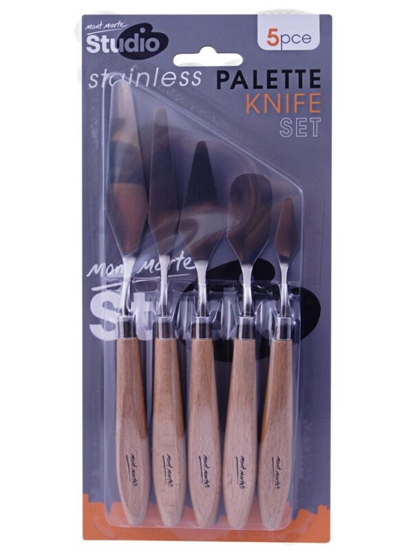 Mont Marte Studio Stainless Steel Palette Knife Set of 5