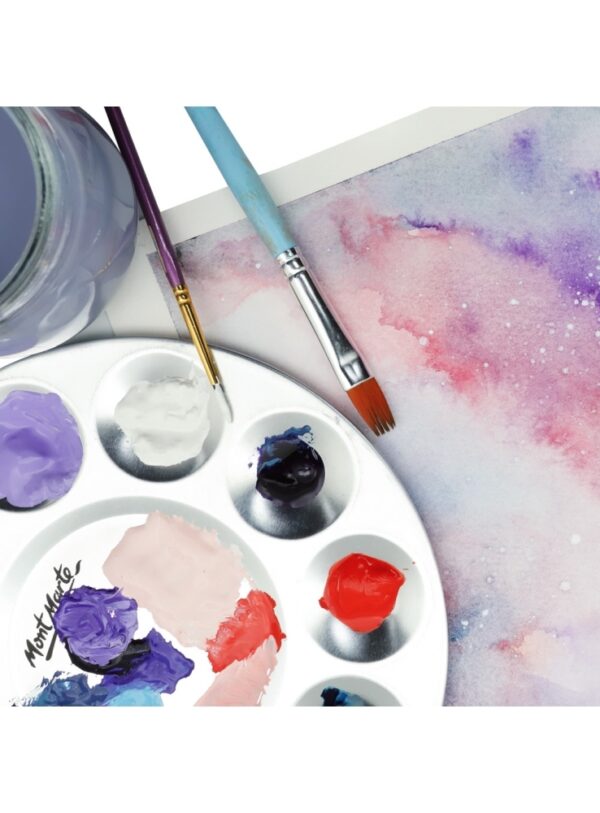 Mont Marte Signature Aluminium Round Palette 10 Well - Image 2