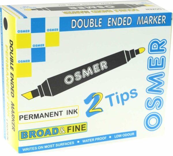 Osmer Double Ended Black Marker Box of 12