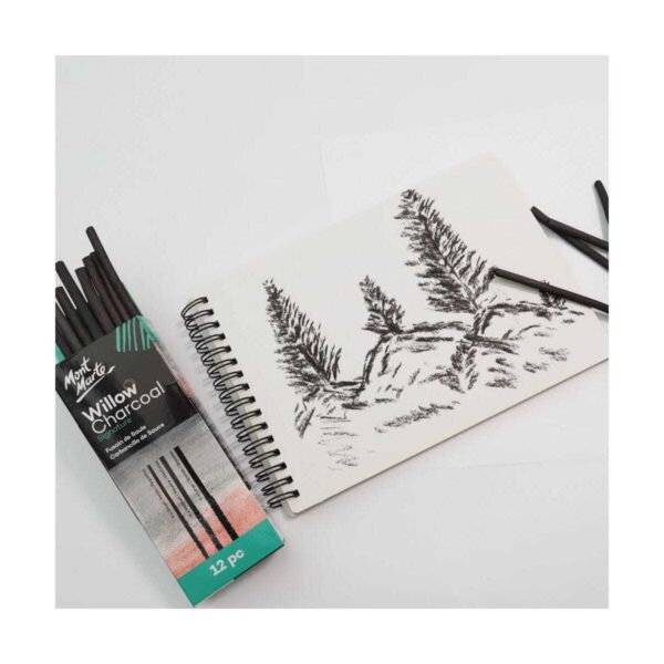 Mont Marte Willow Charcoal Pk 12 Small, Medium & Large - Image 3