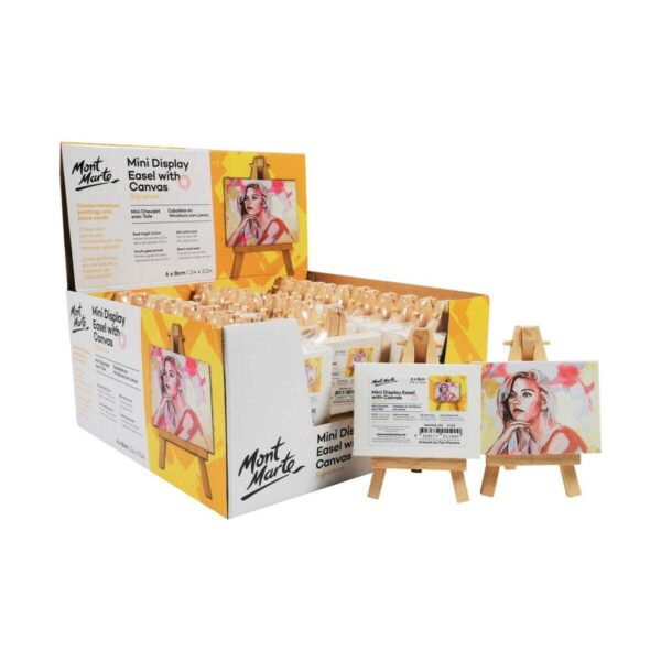 Mont Marte Carton of 36 Mini Stretched Canvas 6 x 8cm