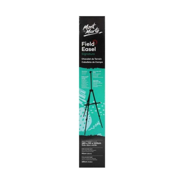 Mont Marte Black Field Floor Easel Aluminium - Image 2