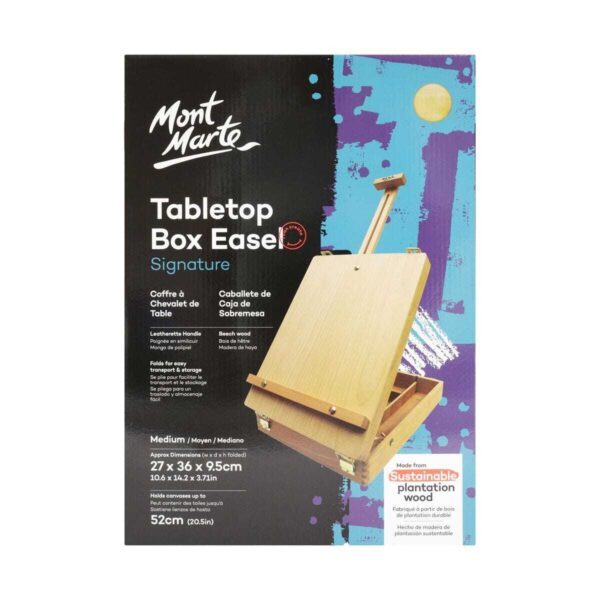 Mont Marte Tabletop Beech Box Easel Medium - Image 2