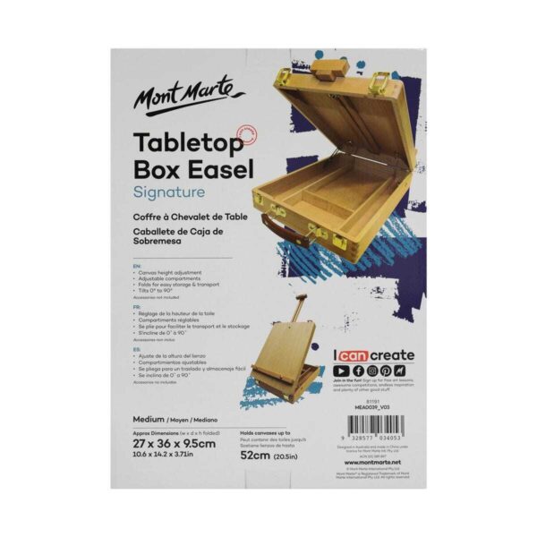 Mont Marte Tabletop Beech Box Easel Medium - Image 3