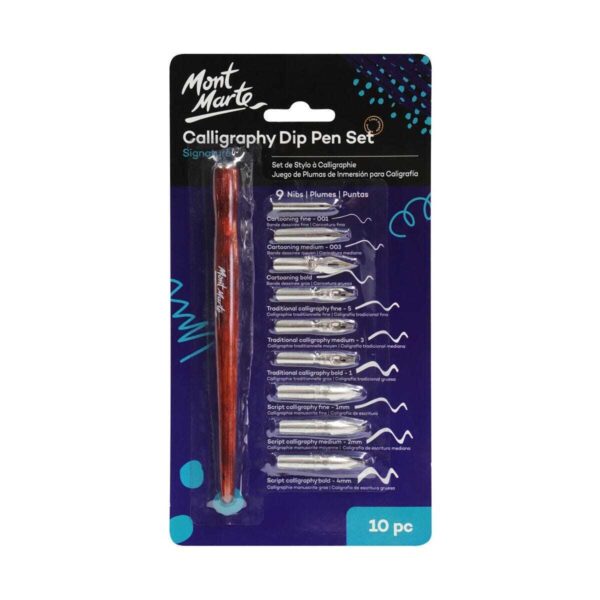 Mont Marte Calligraphy Dip Pen Set - 9 Nib