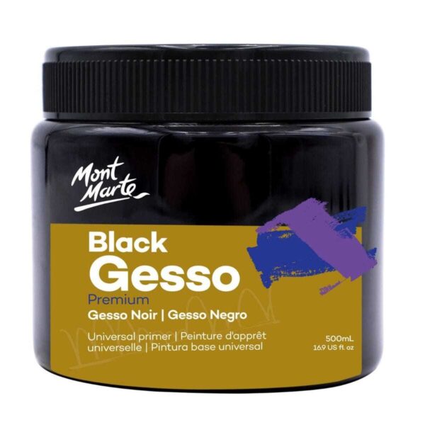 Mont Marte Gesso Universal Primer 500mL - Black
