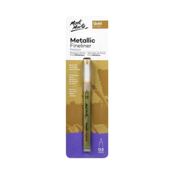 Mont Marte Metallic Marker Fine Point - Gold