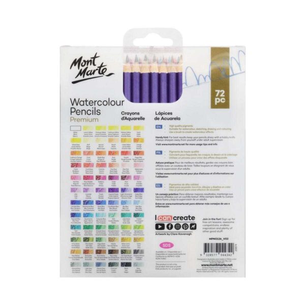 Mont Marte Watercolour Pencils 72pc - Image 2
