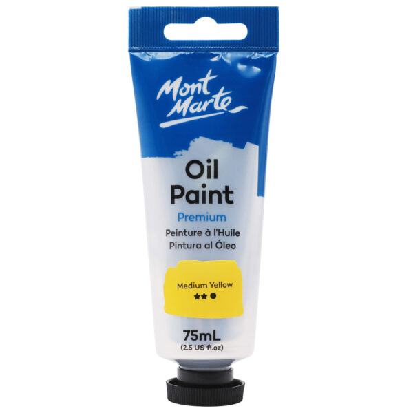 Mont Marte Oil Paint 75ml - Medium Yellow