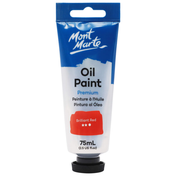 Mont Marte Oil Paint 75ml - Brilliant Red