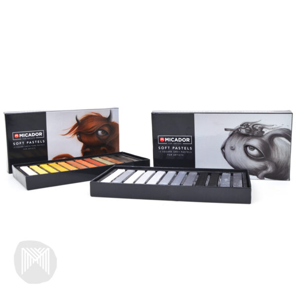 Micador Artist Soft Pastels Pack of 12 - Sepia - Image 2