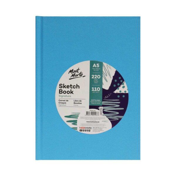 Mont Marte Sketch Book Hard Cover 110gsm A4 220 Page Carton of 8 - Image 3