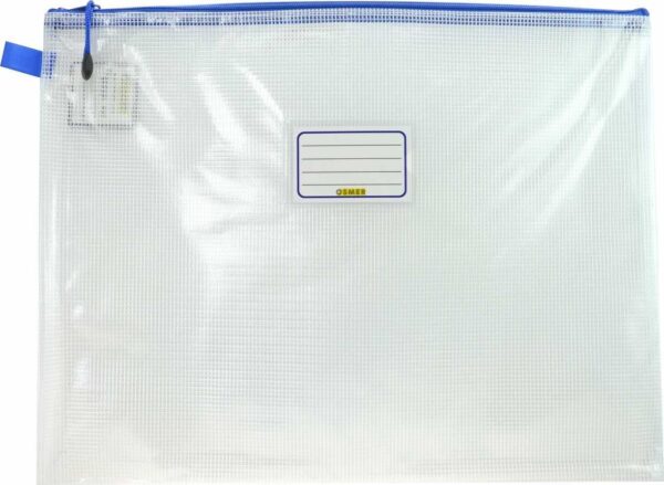 Osmer Single Zip Clear Mesh Pencil Case A3
