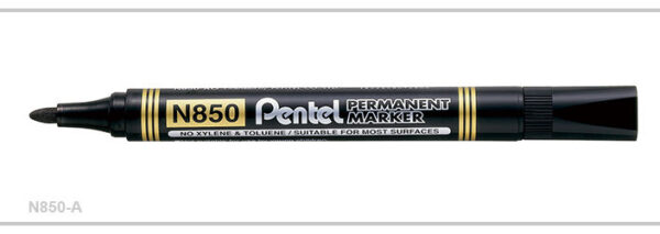 Pentel Permanent Marker N850 Bullet Point Box of 12 Black