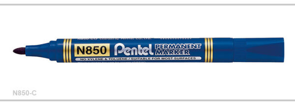 Pentel Permanent Marker N850 Bullet Point Box of 12 Blue