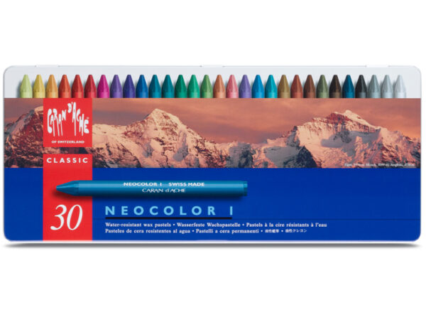 Caran d'Ache Neocolor 2 Water Soluble Wax Pastels Tin of 30