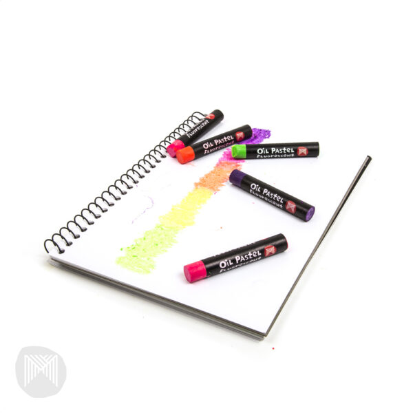 Micador Large Fluorescent Oil Pastels Pack of 12 - Image 3
