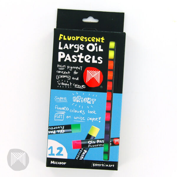 Micador Large Fluorescent Oil Pastels Pack of 12