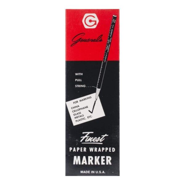 50% OFF-General Pencil - Paper Wrapped China Marker Box of 12 Black - Image 2