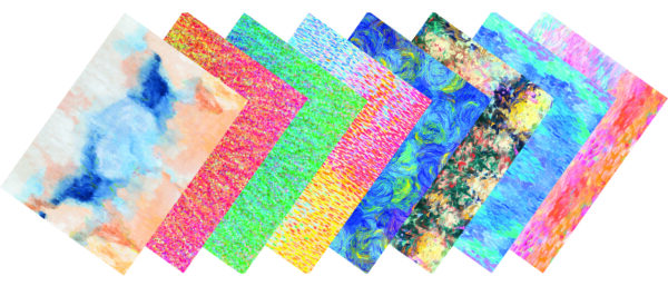 Pattern Paper Impressionist A4, 40 Sheets 8 Designs