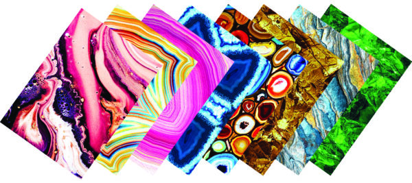 Pattern Paper Elements A4, 40 Sheets 8 Designs