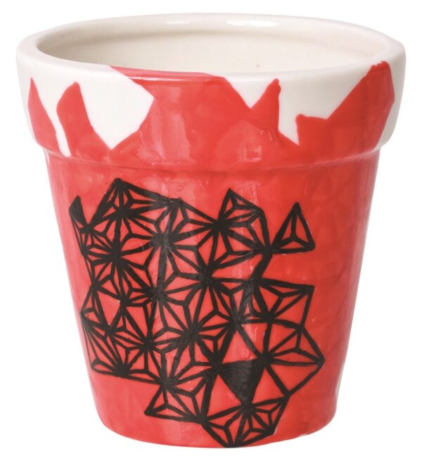 Ceramic Flower Pots 9cm x 8.5cm Pack of 4 - Image 4