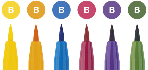Faber Castell PITT Artist Pens Set of 6 Basic Colours - Image 2