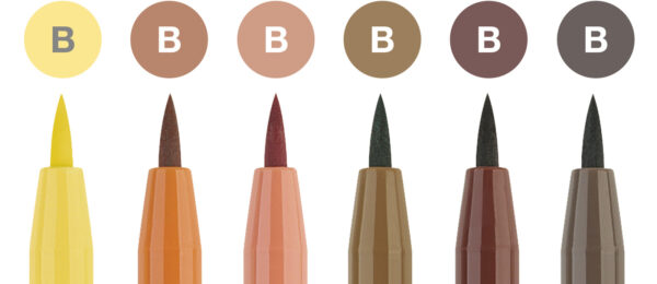 Faber Castell PITT Artist Pens Set of 6 Terra Colours - Image 2