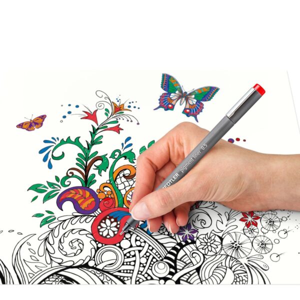 Staedtler Pigment Liner Wallet of 6 Assorted Colours 0.5mm - Image 6