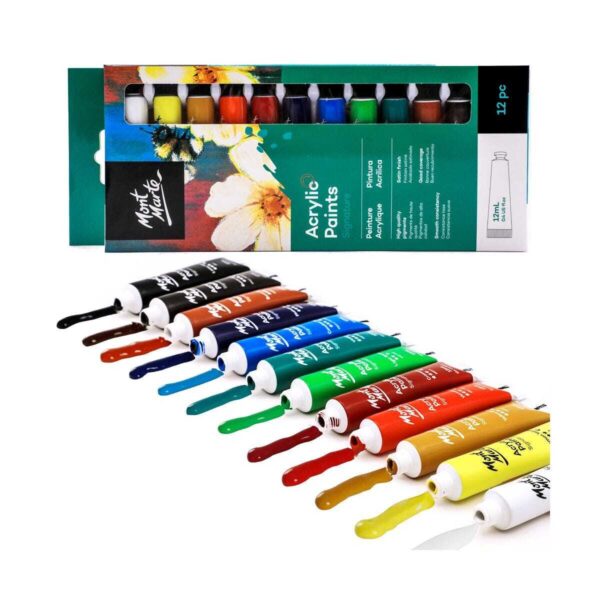 Mont Marte Signature Acrylic Paints 12pc x 12ml (0.4oz) - Image 5