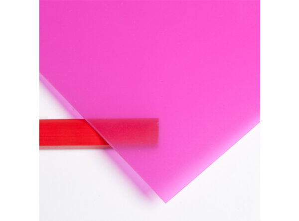 Polypropylene Coloured Strawberry/Pink Transparent 1250 x 650 x 0.6mm