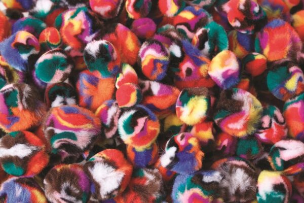 Rainbow Pom Poms 12-40mm x 300 Pieces